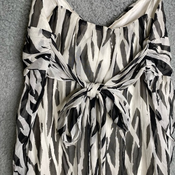 NWT DIANE von FURSTENBERG mini zebra y2k cocktail designer 100% silk dress bow 8 - Picture 12 of 15